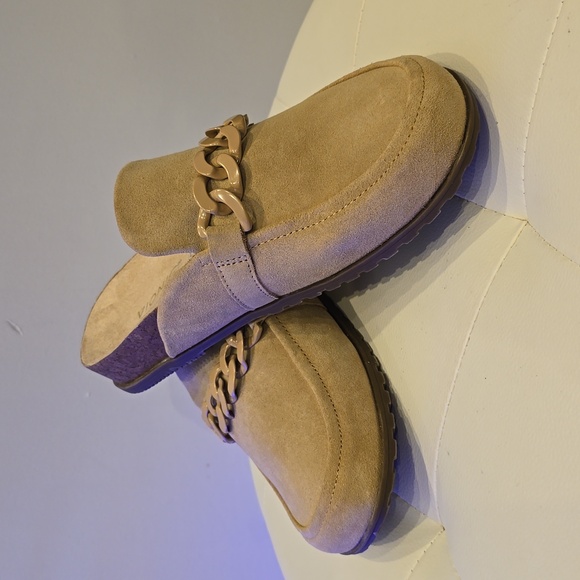 Vionic GEORGIE Tan Leather Beige Mules Slides Shoes New Women's 8 8.5 11 - Picture 4 of 5